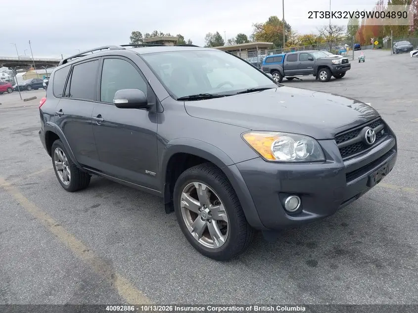 TOYOTA RAV 4 2009, VIN 2T3BK32V39W004890
