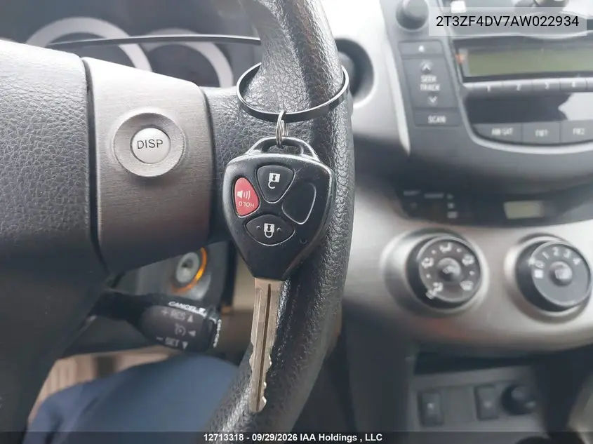 2010 TOYOTA RAV 4 VIN 2T3ZF4DV7AW022934 — фото 11