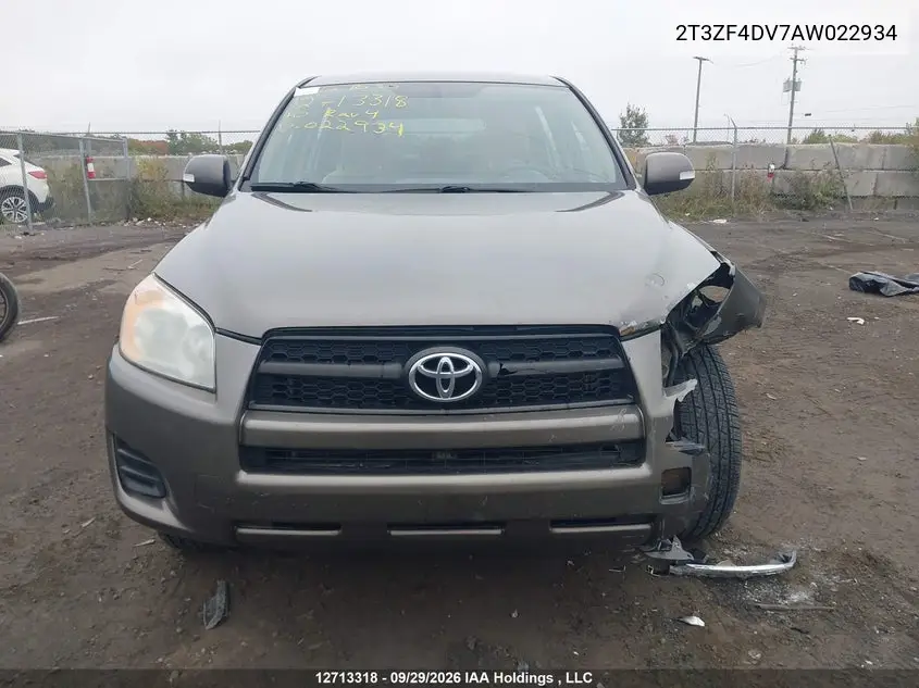 2010 TOYOTA RAV 4 VIN 2T3ZF4DV7AW022934 — фото 13