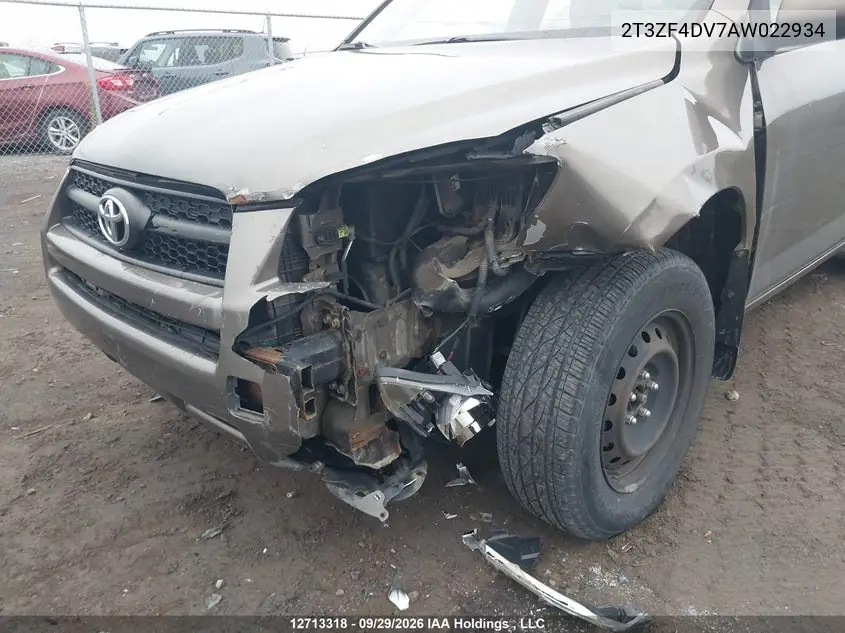 2010 TOYOTA RAV 4 VIN 2T3ZF4DV7AW022934 — фото 6