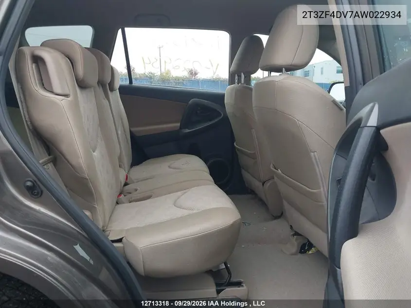 2010 TOYOTA RAV 4 VIN 2T3ZF4DV7AW022934 — фото 8