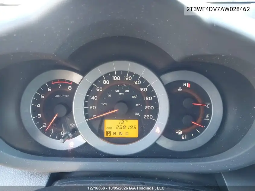 2010 TOYOTA RAV 4 VIN 2T3WF4DV7AW028462 — фото 7