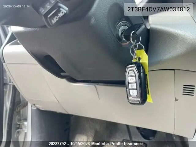 2010 TOYOTA RAV 4 VIN 2T3BF4DV7AW034812 — фото 10