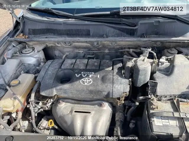 2010 TOYOTA RAV 4 VIN 2T3BF4DV7AW034812 — фото 11