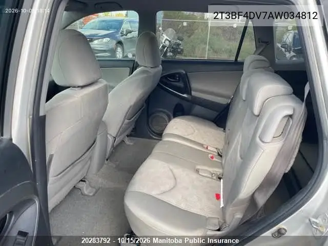 2010 TOYOTA RAV 4 VIN 2T3BF4DV7AW034812 — фото 6