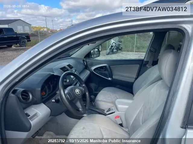 2010 TOYOTA RAV 4 VIN 2T3BF4DV7AW034812 — фото 8