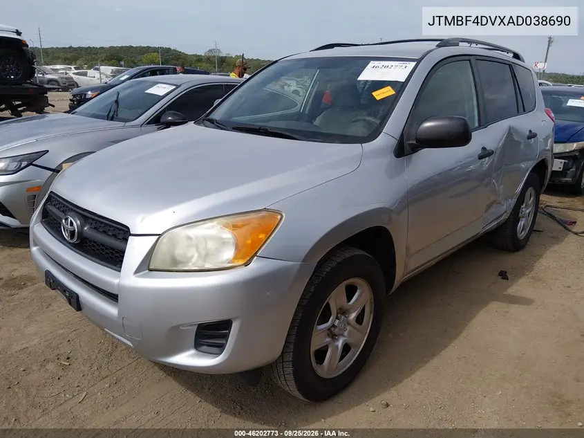 2010 TOYOTA RAV 4 VIN JTMBF4DVXAD038690 — фото 2