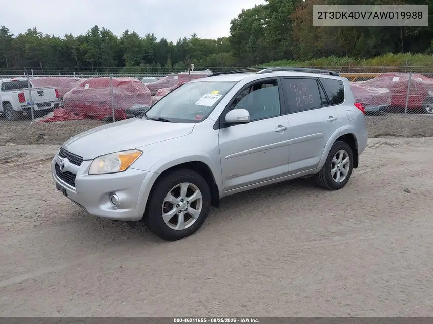 2010 TOYOTA RAV 4 VIN 2T3DK4DV7AW019988 — фото 2