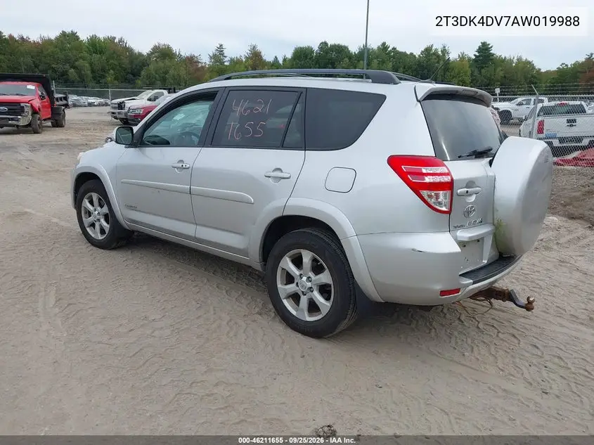 2010 TOYOTA RAV 4 VIN 2T3DK4DV7AW019988 — фото 3