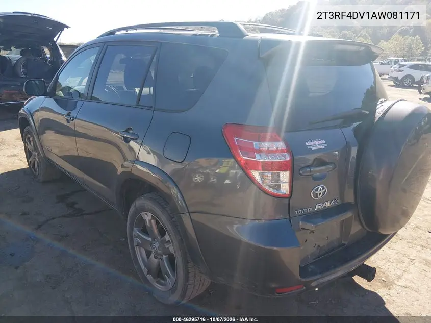 2010 TOYOTA RAV 4 VIN 2T3RF4DV1AW081171 — фото 3