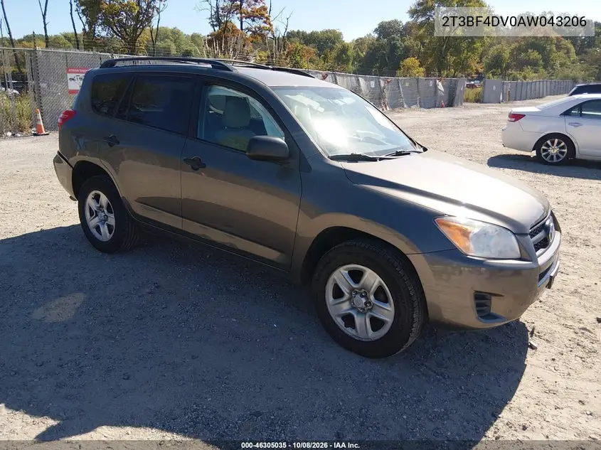 TOYOTA RAV 4 2010, VIN 2T3BF4DV0AW043206