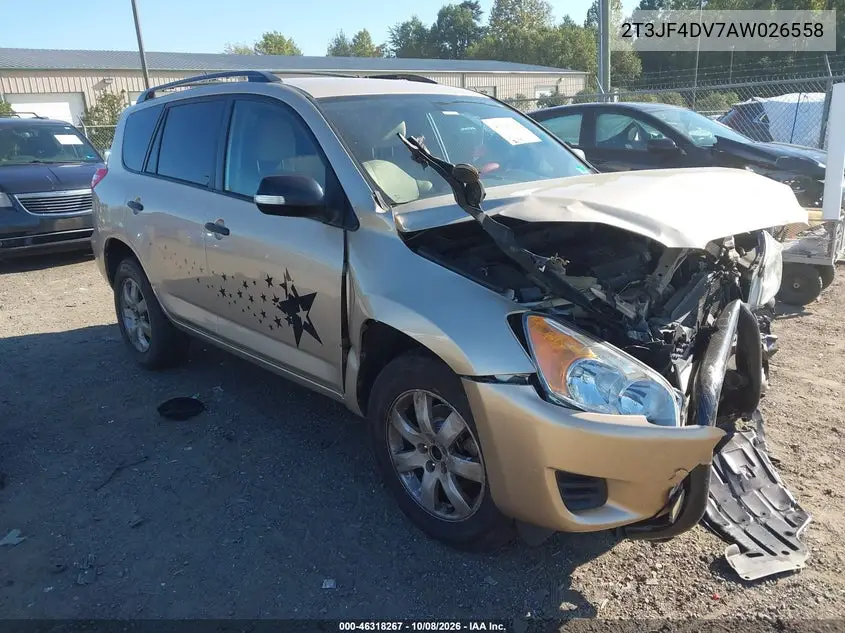 TOYOTA RAV 4 2010, VIN 2T3JF4DV7AW026558