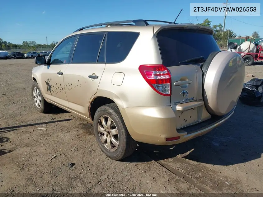 2010 TOYOTA RAV 4 VIN 2T3JF4DV7AW026558 — фото 3