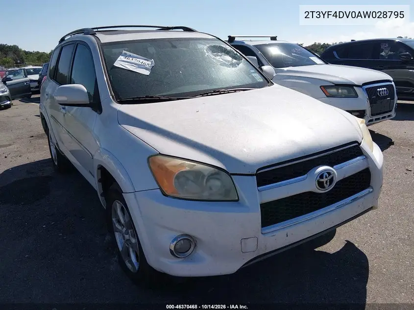 TOYOTA RAV 4 2010, VIN 2T3YF4DV0AW028795