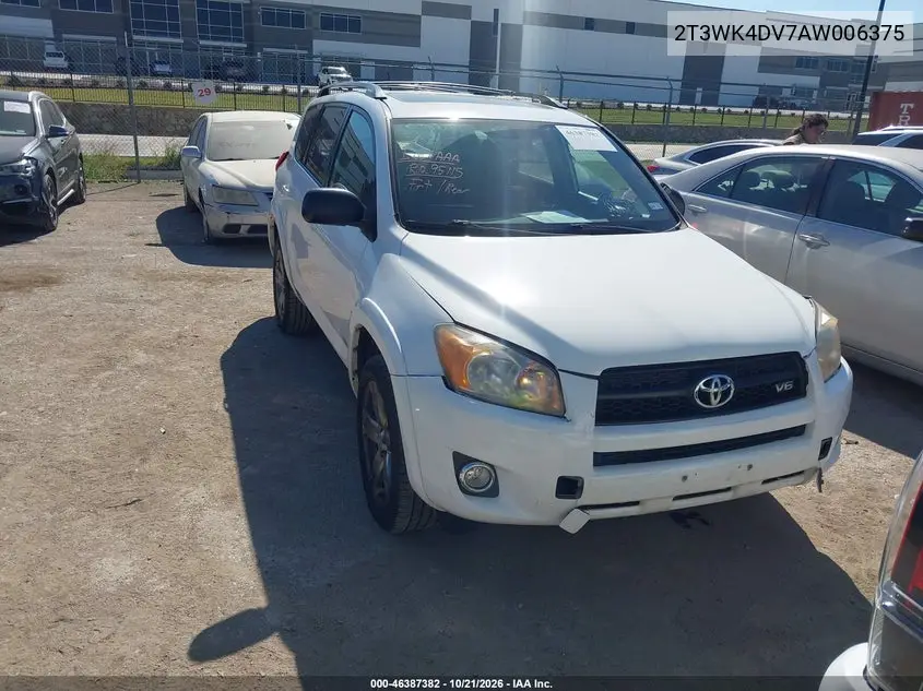 TOYOTA RAV 4 2010, VIN 2T3WK4DV7AW006375