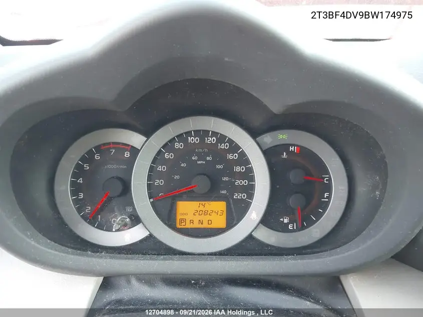2011 TOYOTA RAV 4 VIN 2T3BF4DV9BW174975 — фото 7