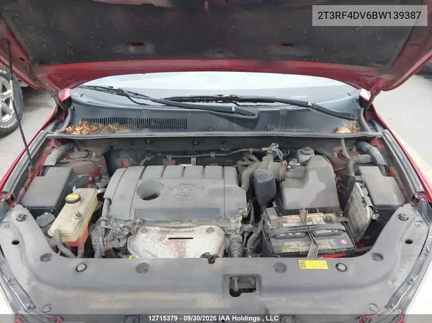 2011 TOYOTA RAV 4 VIN 2T3RF4DV6BW139387 — фото 10