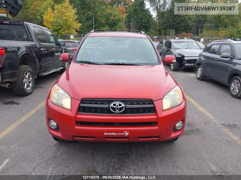 2011 TOYOTA RAV 4 VIN 2T3RF4DV6BW139387 — фото 12