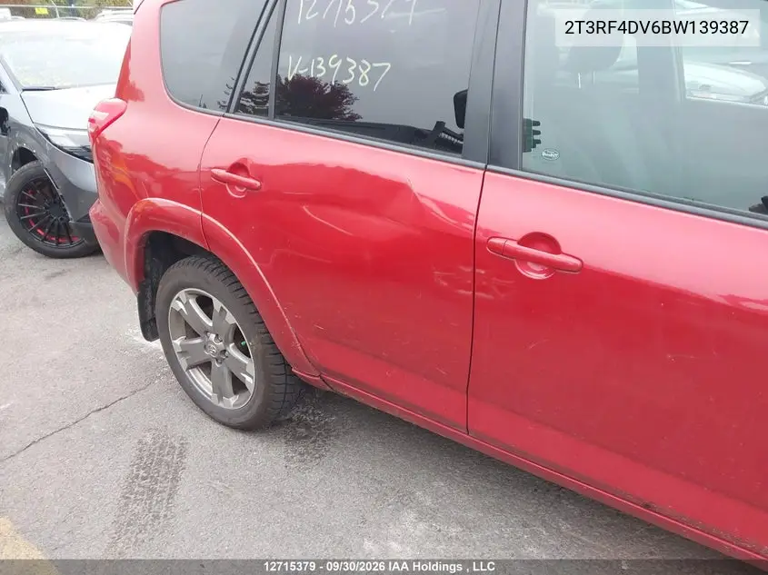 2011 TOYOTA RAV 4 VIN 2T3RF4DV6BW139387 — фото 6