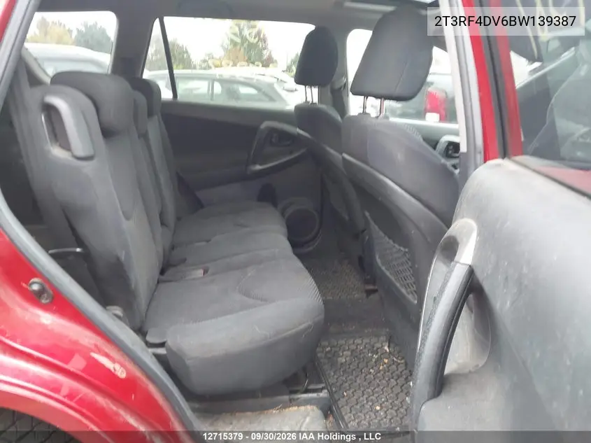 2011 TOYOTA RAV 4 VIN 2T3RF4DV6BW139387 — фото 8