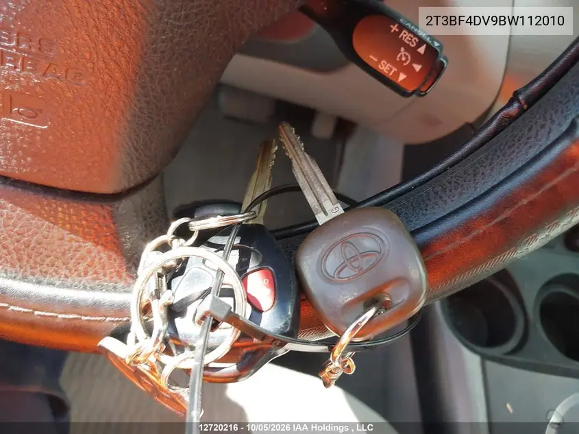 2011 TOYOTA RAV 4 VIN 2T3BF4DV9BW112010 — фото 11