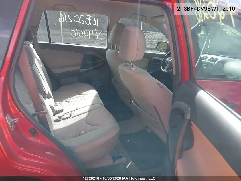 2011 TOYOTA RAV 4 VIN 2T3BF4DV9BW112010 — фото 8