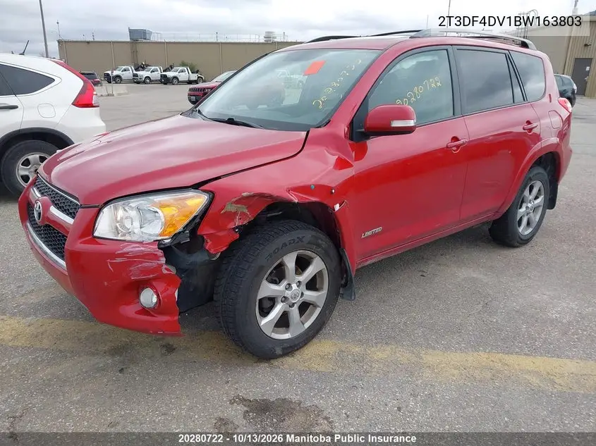 2011 TOYOTA RAV 4 VIN 2T3DF4DV1BW163803 — фото 2