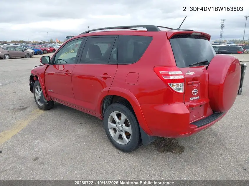 2011 TOYOTA RAV 4 VIN 2T3DF4DV1BW163803 — фото 3