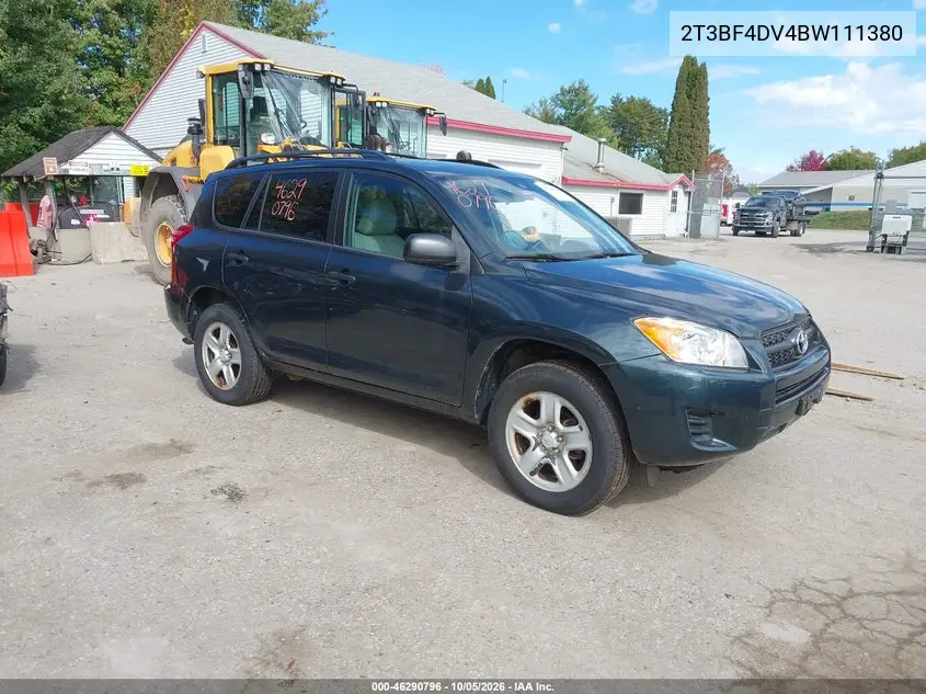 TOYOTA RAV 4 2011, VIN 2T3BF4DV4BW111380