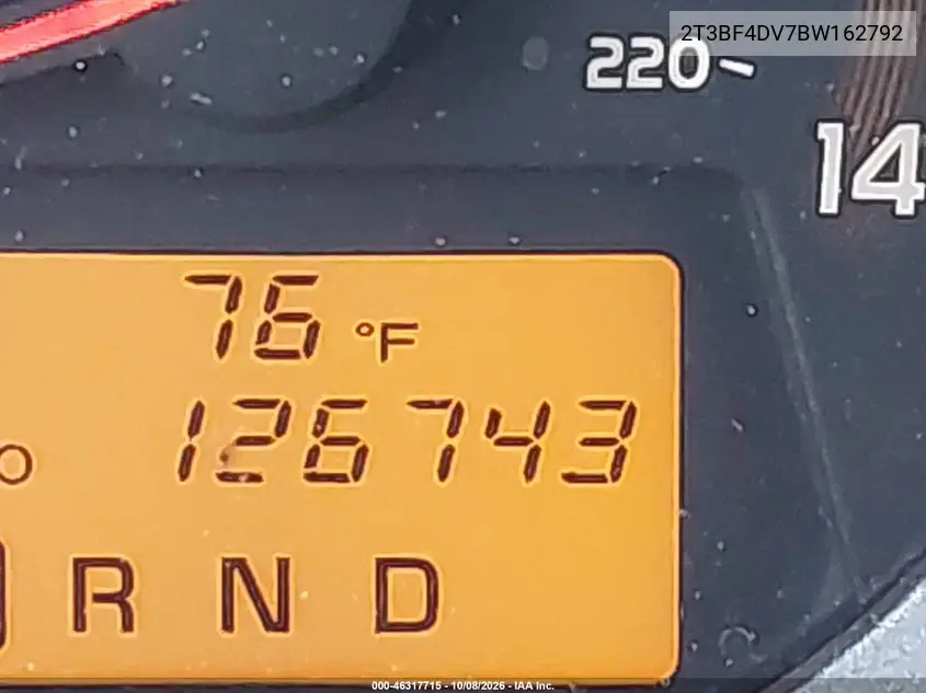 2011 TOYOTA RAV 4 VIN 2T3BF4DV7BW162792 — фото 16