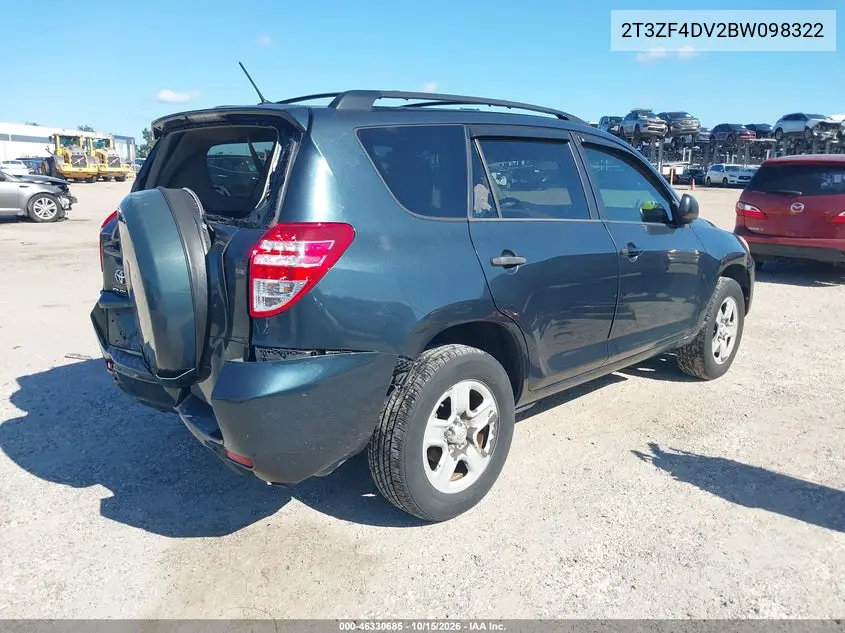 2011 TOYOTA RAV 4 VIN 2T3ZF4DV2BW098322 — фото 4