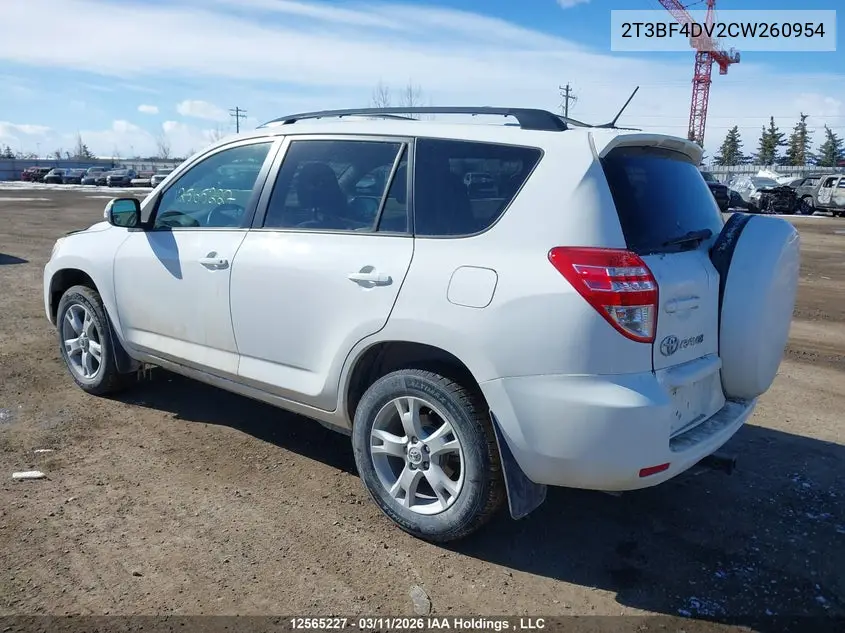 2012 TOYOTA RAV 4 VIN 2T3BF4DV2CW260954 — фото 3