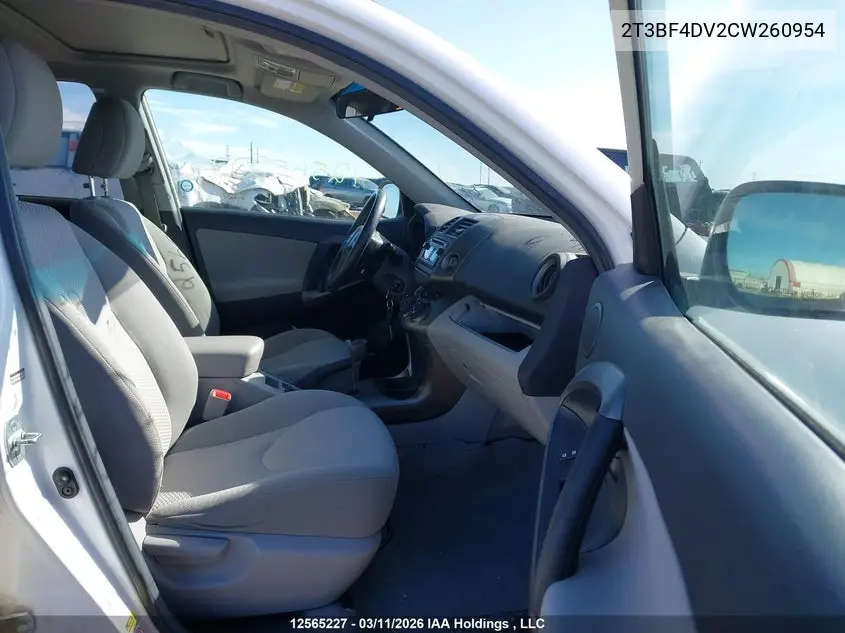 2012 TOYOTA RAV 4 VIN 2T3BF4DV2CW260954 — фото 5