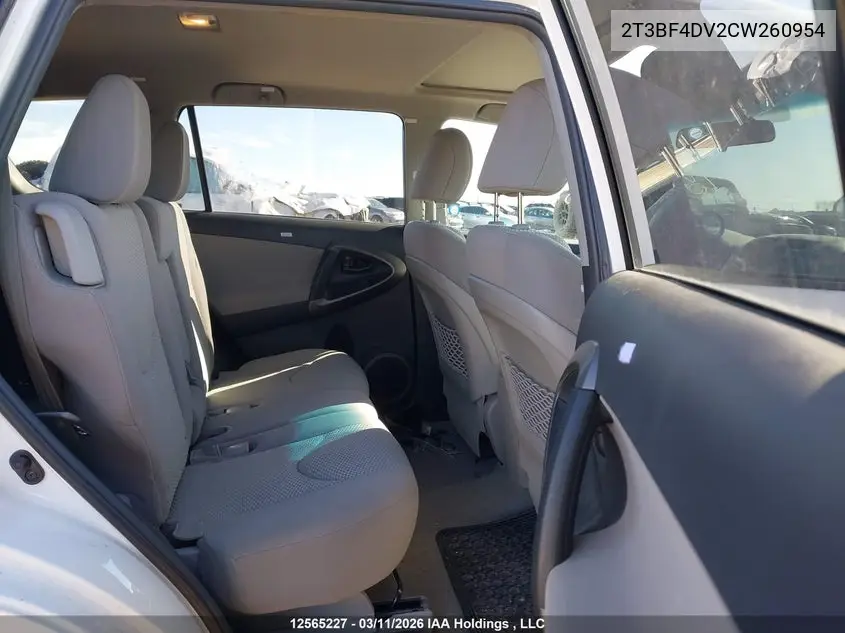 2012 TOYOTA RAV 4 VIN 2T3BF4DV2CW260954 — фото 8