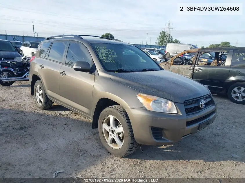 TOYOTA RAV 4 2012, VIN 2T3BF4DV3CW264608