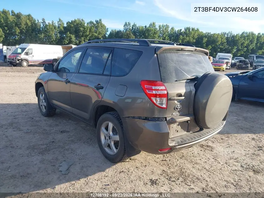 2012 TOYOTA RAV 4 VIN 2T3BF4DV3CW264608 — фото 3
