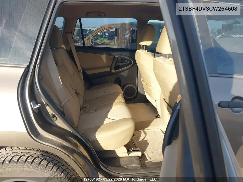 2012 TOYOTA RAV 4 VIN 2T3BF4DV3CW264608 — фото 8