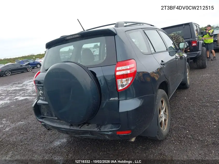 2012 TOYOTA RAV 4 VIN 2T3BF4DV0CW212515 — фото 4