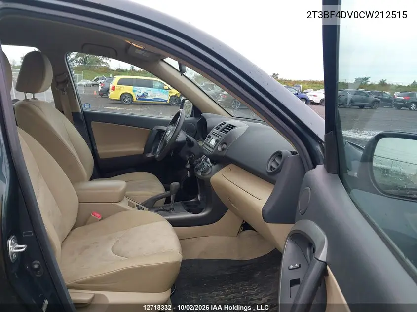 2012 TOYOTA RAV 4 VIN 2T3BF4DV0CW212515 — фото 5