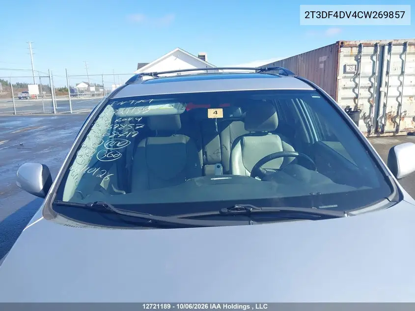 2012 TOYOTA RAV 4 VIN 2T3DF4DV4CW269857 — фото 17
