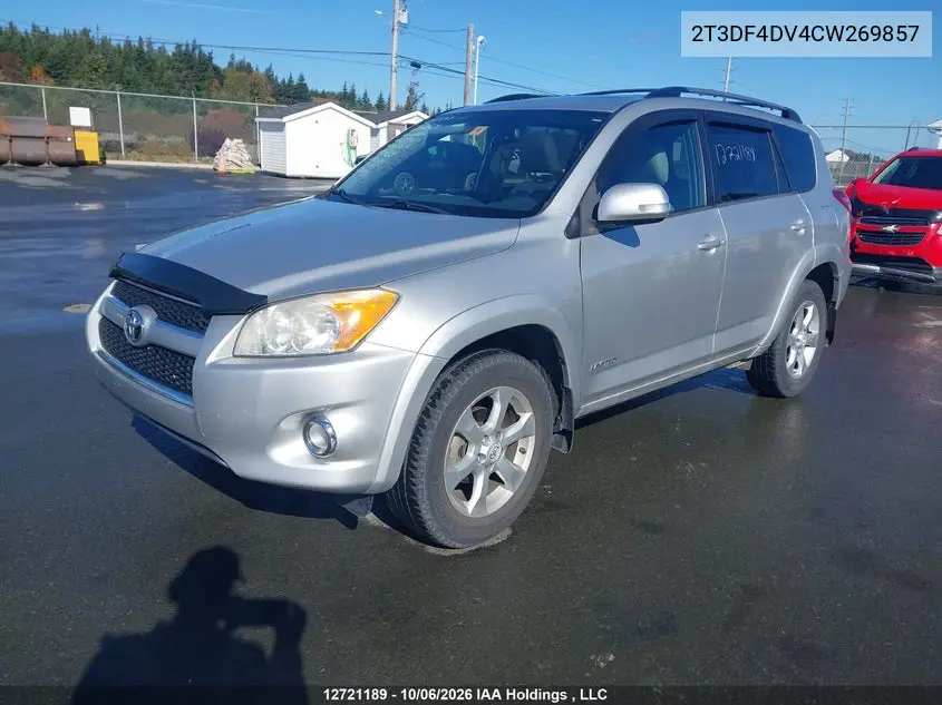 2012 TOYOTA RAV 4 VIN 2T3DF4DV4CW269857 — фото 2