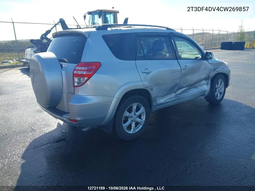 2012 TOYOTA RAV 4 VIN 2T3DF4DV4CW269857 — фото 4