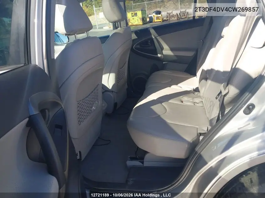 2012 TOYOTA RAV 4 VIN 2T3DF4DV4CW269857 — фото 8