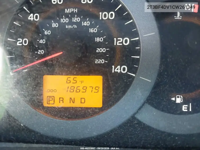 2012 TOYOTA RAV 4 VIN 2T3BF4DV1CW261349 — фото 7