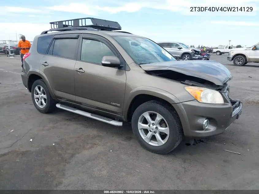 TOYOTA RAV 4 2012, VIN 2T3DF4DV4CW214129