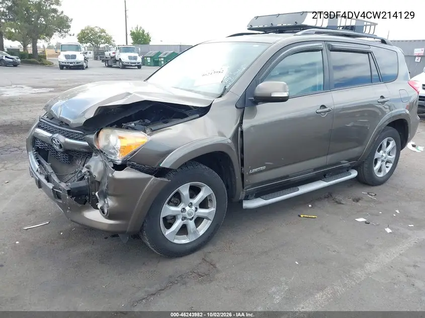 2012 TOYOTA RAV 4 VIN 2T3DF4DV4CW214129 — фото 2