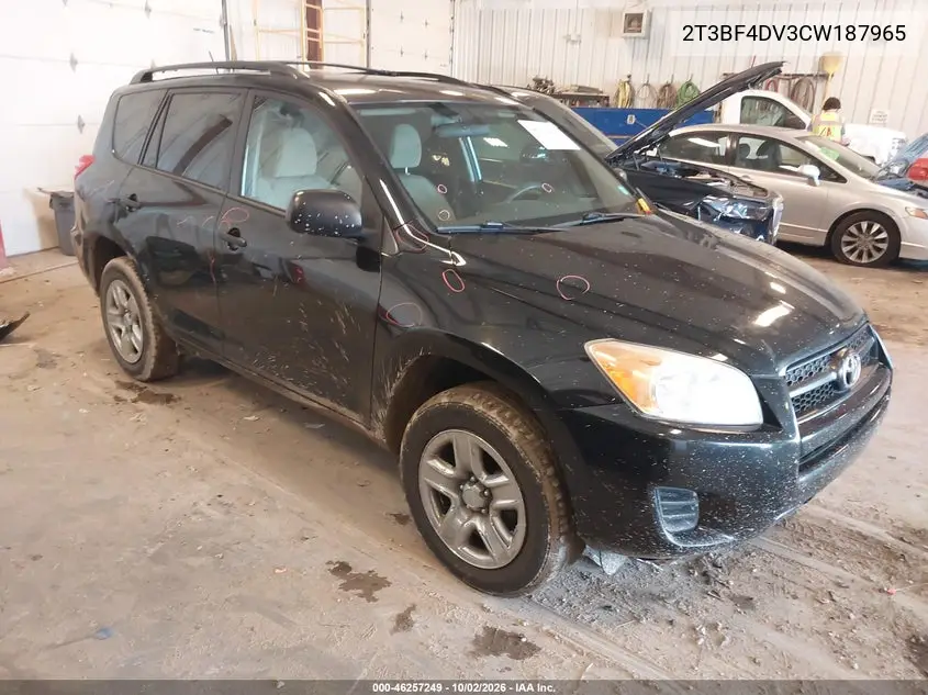 TOYOTA RAV 4 2012, VIN 2T3BF4DV3CW187965