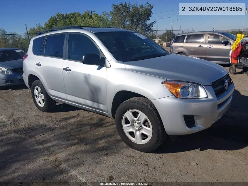 TOYOTA RAV 4 2012, VIN 2T3ZK4DV2CW018885