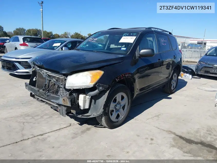 2012 TOYOTA RAV 4 VIN 2T3ZF4DV1CW119341 — фото 2