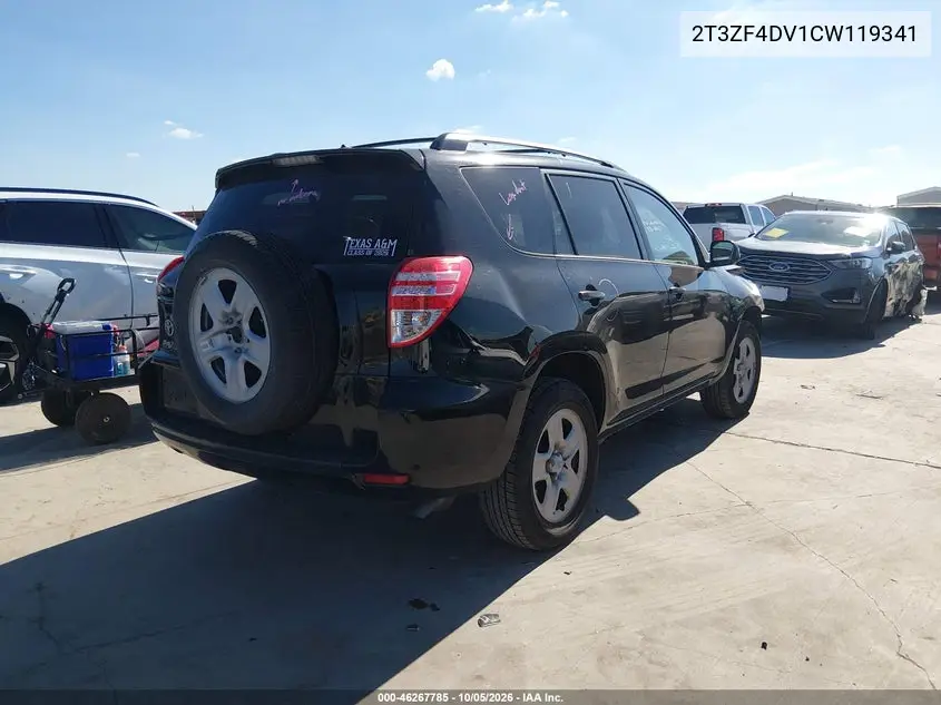 2012 TOYOTA RAV 4 VIN 2T3ZF4DV1CW119341 — фото 4